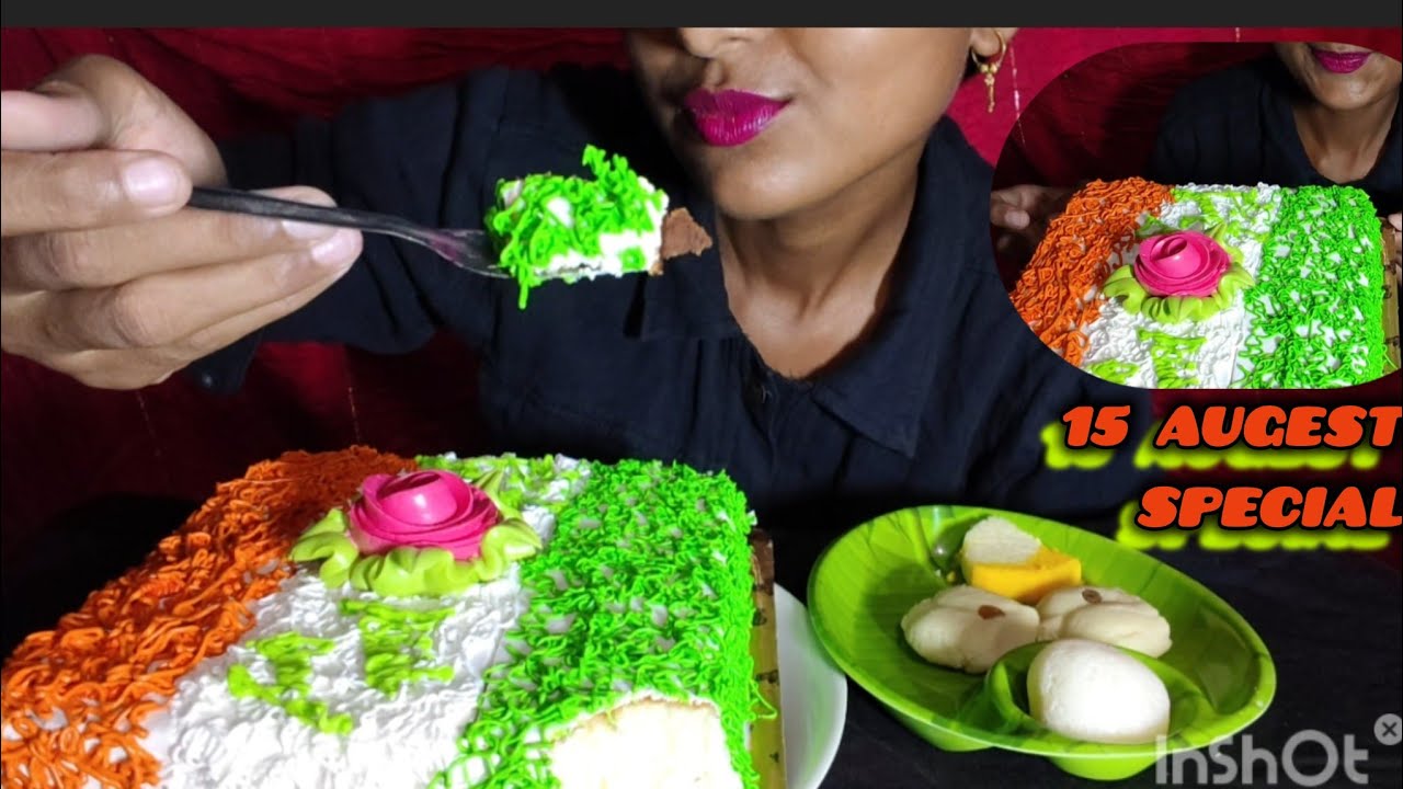 15 AUGUST SPECIAL।।BIG SIZE CAKE,SWEETS।।#khaikhai #cakeeating #SweetS 