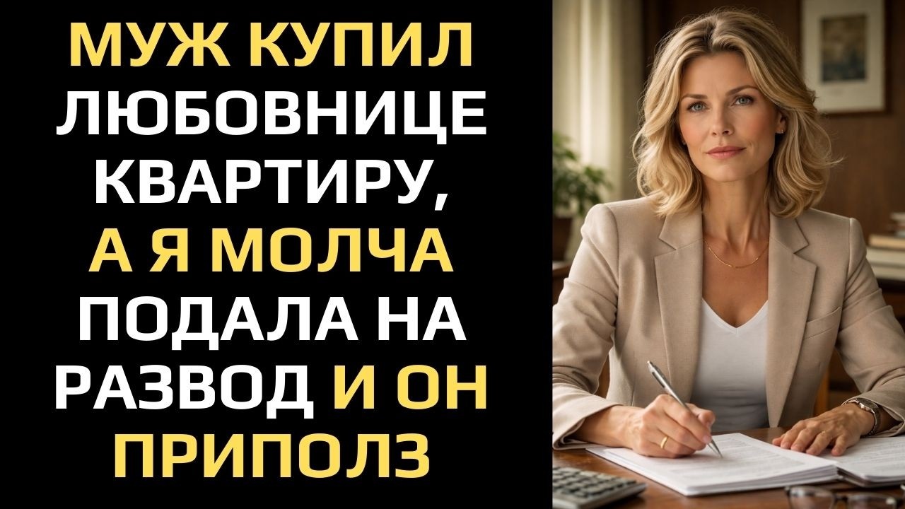 МУЖ КУПИЛ ЛЮБОВНИЦЕ КВАРТИРУ, А Я МОЛЧА ПОДАЛА НА РАЗВОД И ОН ПРИПОЛЗ