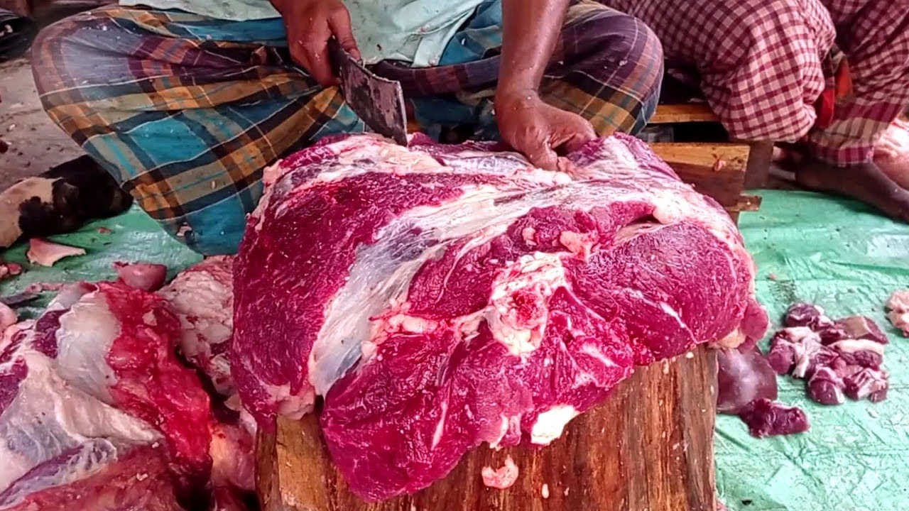 Amazing Fastest Workers Meat Cutting Skills, Best Beef Slicing Knife Skills, How to Cutting Cow Meat
