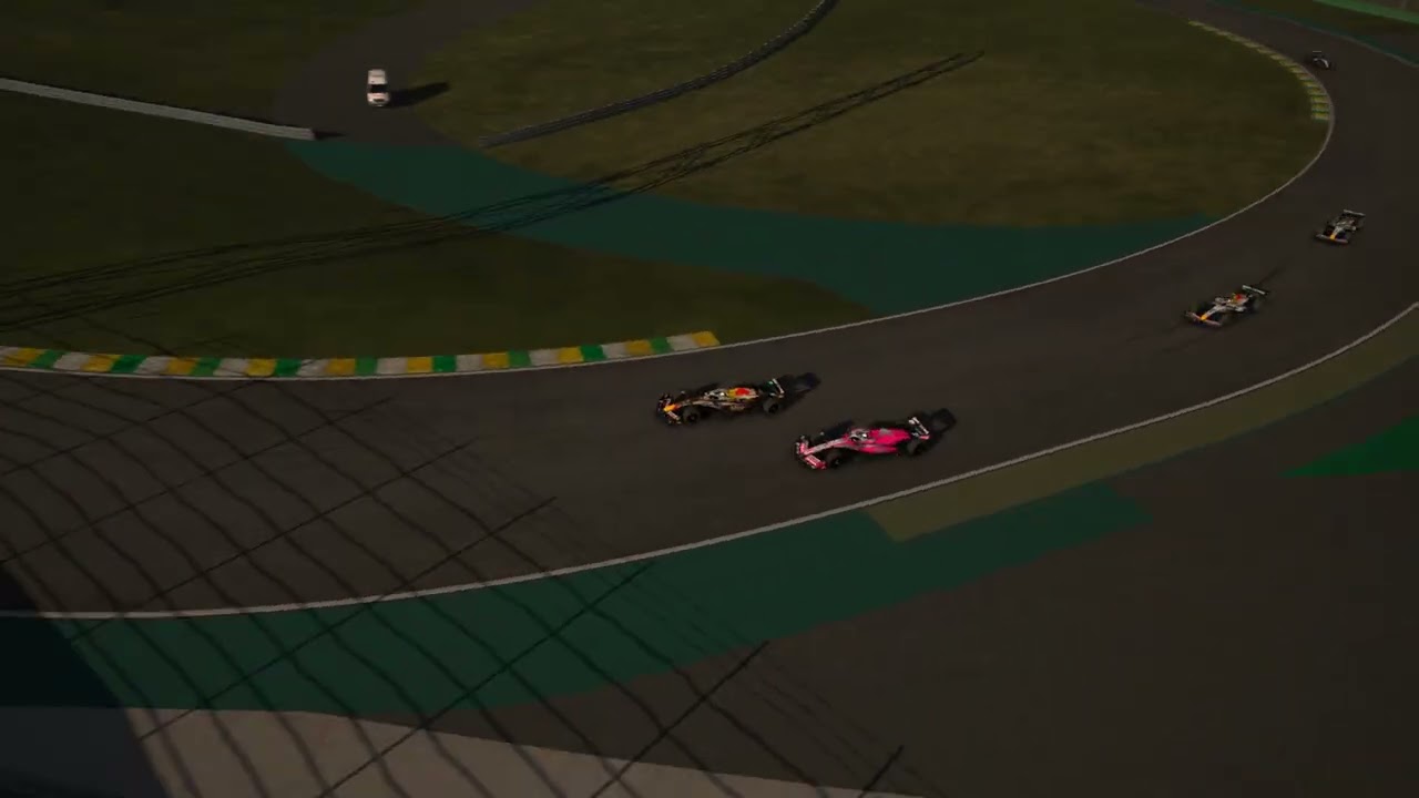 Assetto Corsa 2025 F1 A very eventful race and the car was badly damaged, GP Interlagos