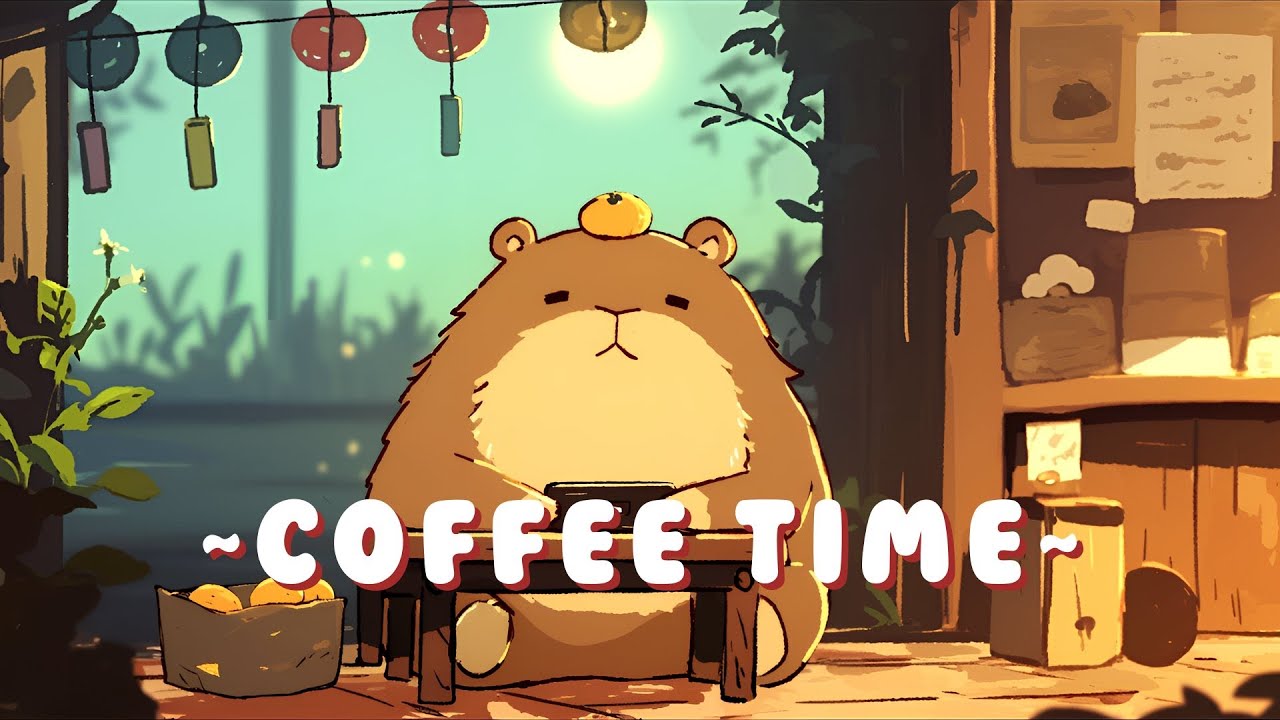Capybara Lofi Music Station - Study Session Music Mix ~ Calm Energy ~ 🎵 💫