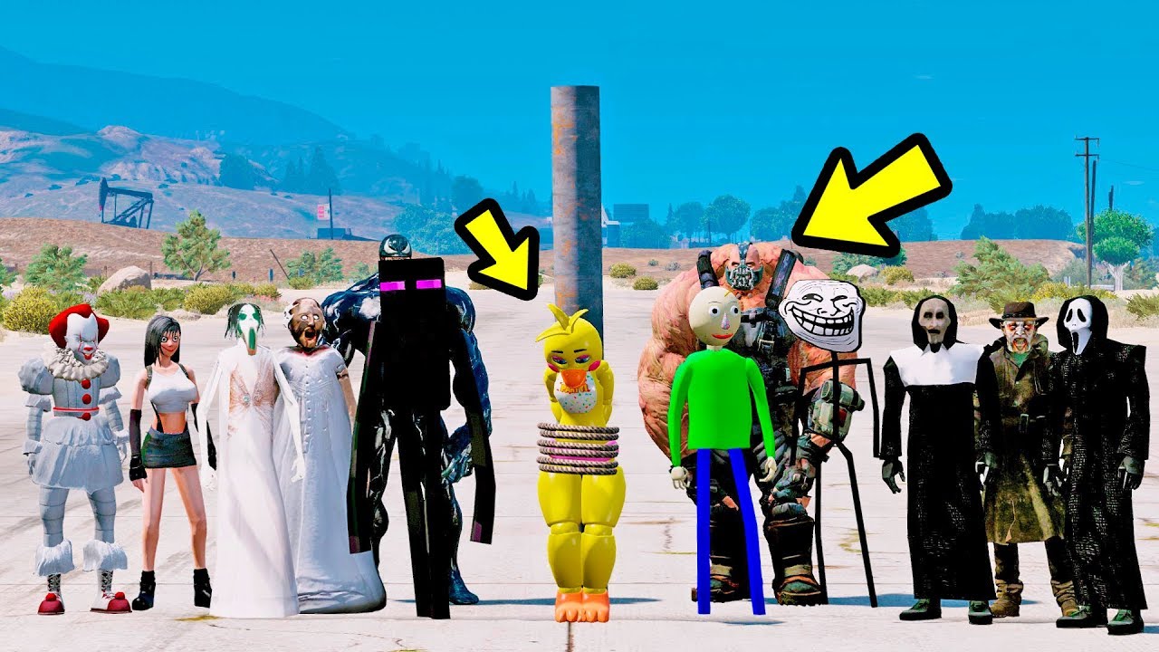 SPRINGTRAP PODE SALVAR TOY CHICA DE TODOS OS VILÕES? | GTA V Five Nights at Freddy's