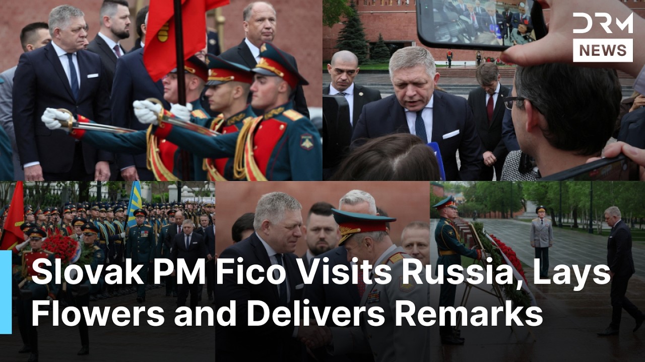 FULL CEREMONY: Slovak PM Fico Attends Wreath-Laying Ceremony, Delivers Remarks at Kremlin Wall |AC1N