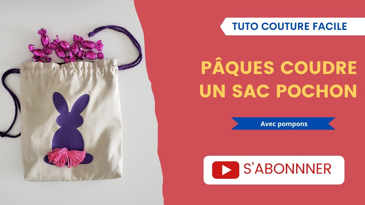 Pâques coudre un sac pochon DIY