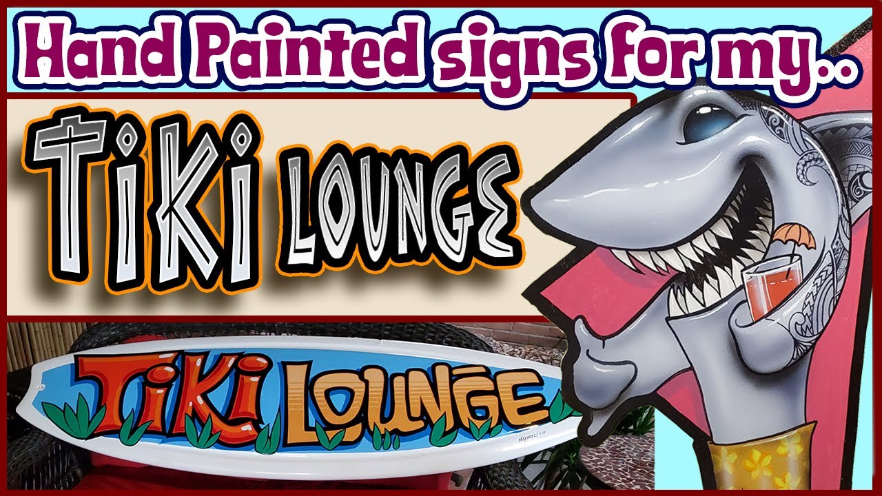 Paint Signs for your Tiki Bar!  Airbrush art and Signage for the Home Tiki Bar Enthusiasts.