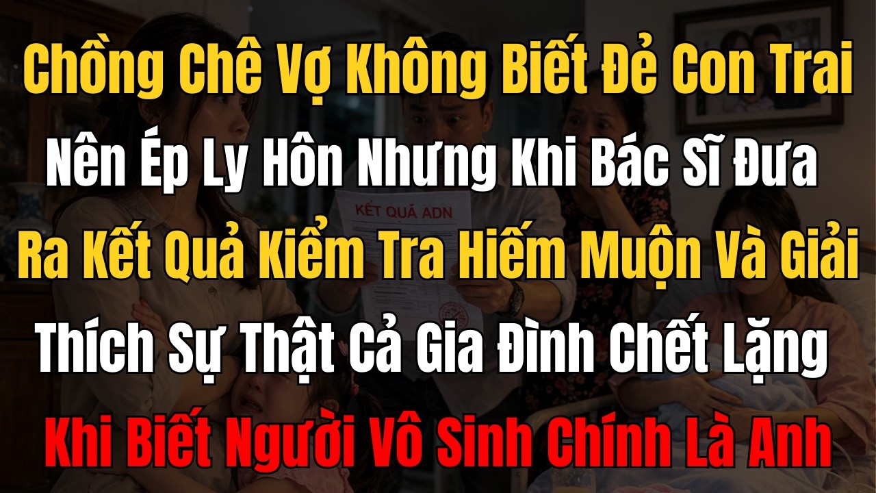 Chồng Đòi Ly Hôn Vì Vợ Không Sinh Con Trai – Nhưng Kết Quả ADN Khiến Cả Nhà Chết Lặng