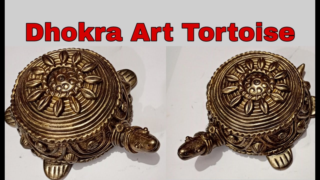Dhokra Art | How to make dhokra art tortoise | Home Decore | Turtle Showpiece using Clay