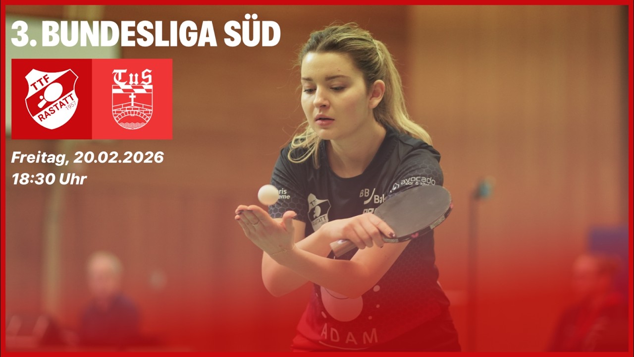 🔴 VERFOLGER-DUELL  I TTF Rastatt vs. TuS Fürstenfeldbruck 2 I 3. Tischtennis Bundesliga