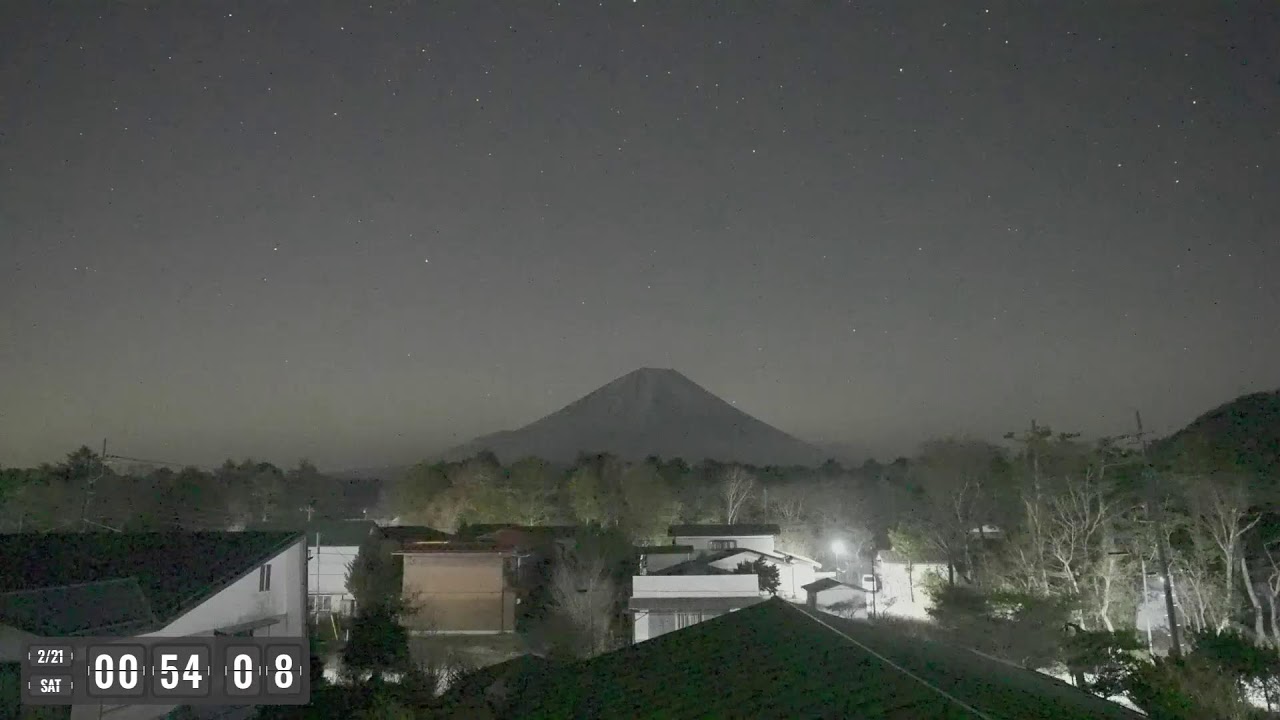 流星の富士山ライブカメラで星空観察！Meteor starry night Mount fuji live camera!