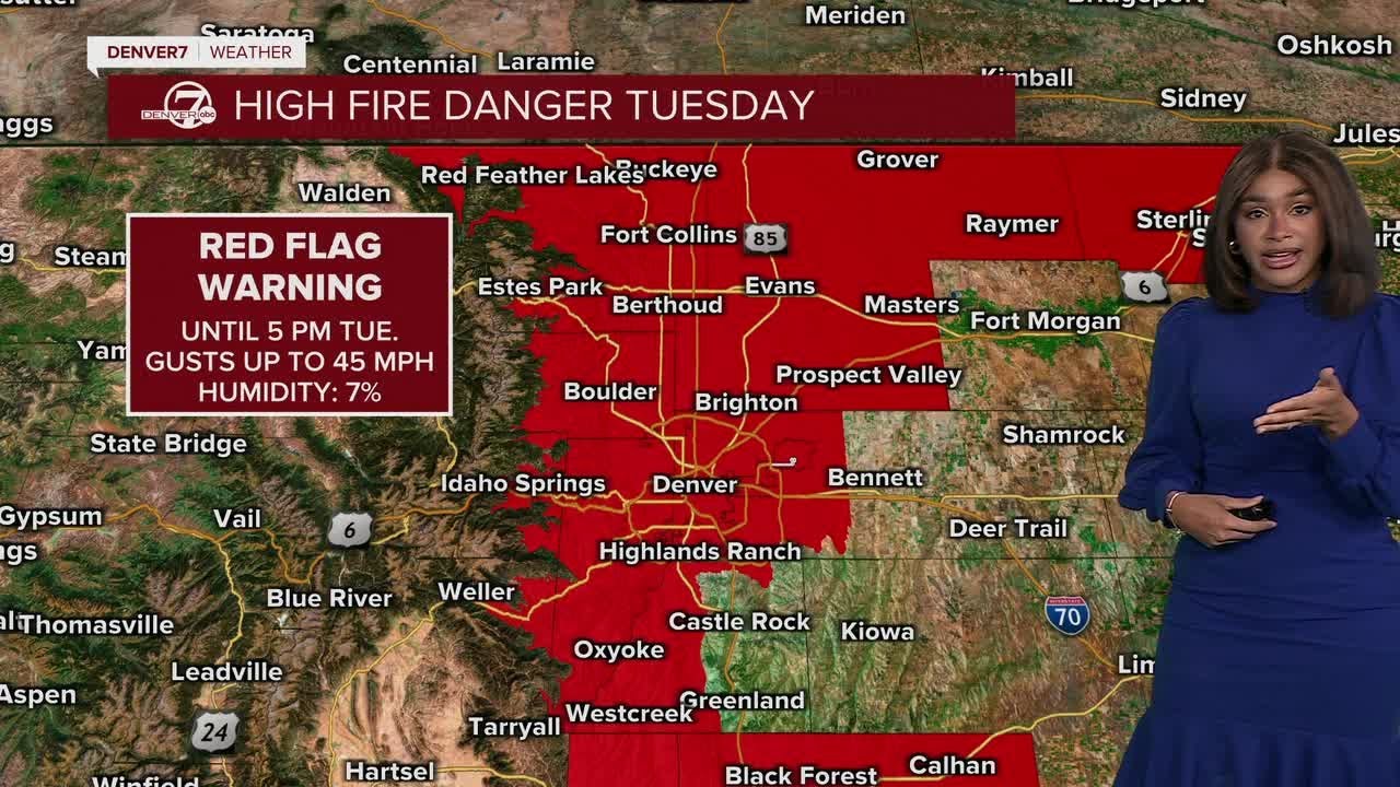 Record-tying warmth, high winds and snow hit Colorado
