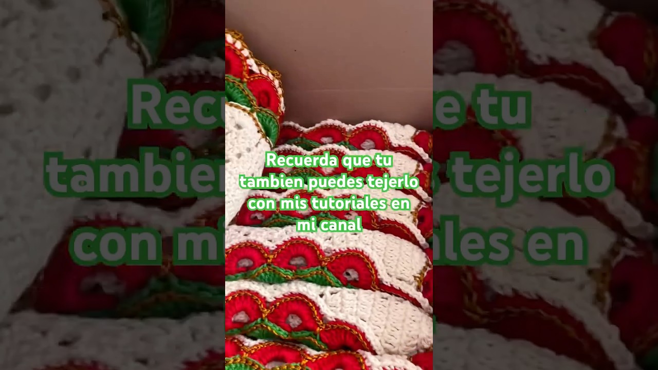 Individual navideño tejido a crochet 