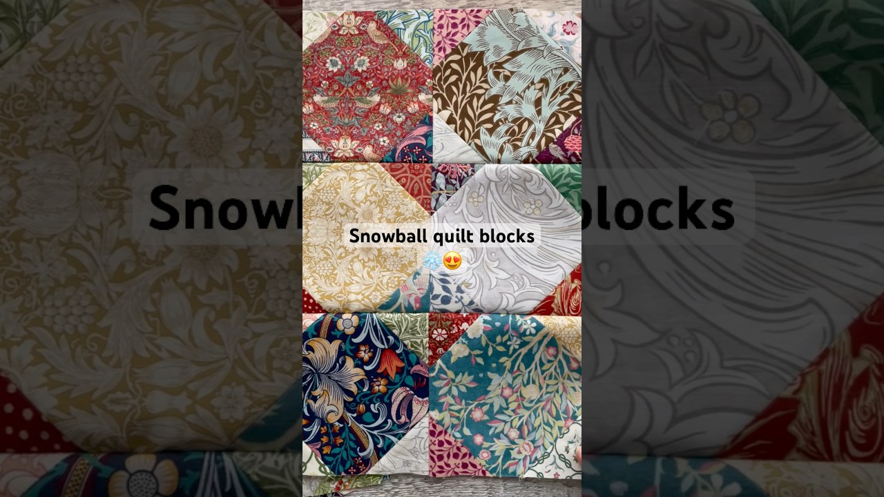 The perfect scrappy quilt pattern - &lsquo;snowball&rsquo; quilt blocks