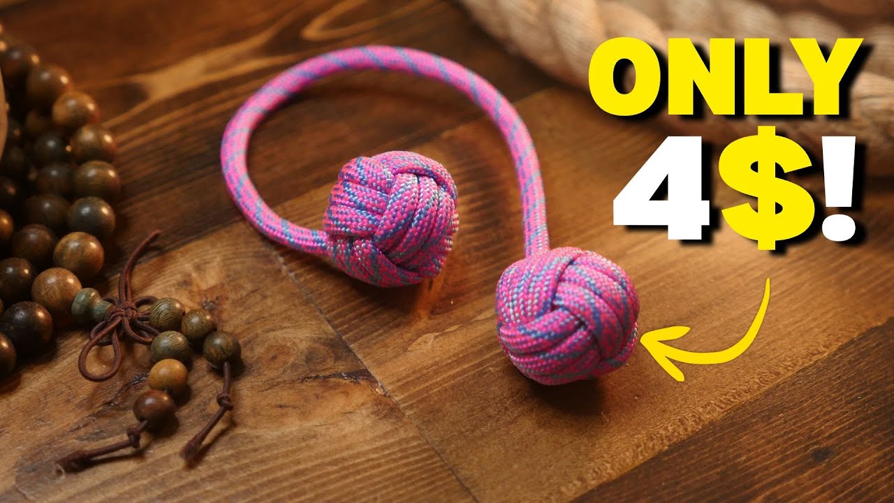 Hours Of Fun For $3! Paracord Monkeys Fist Begleri | HOW TO MAKE