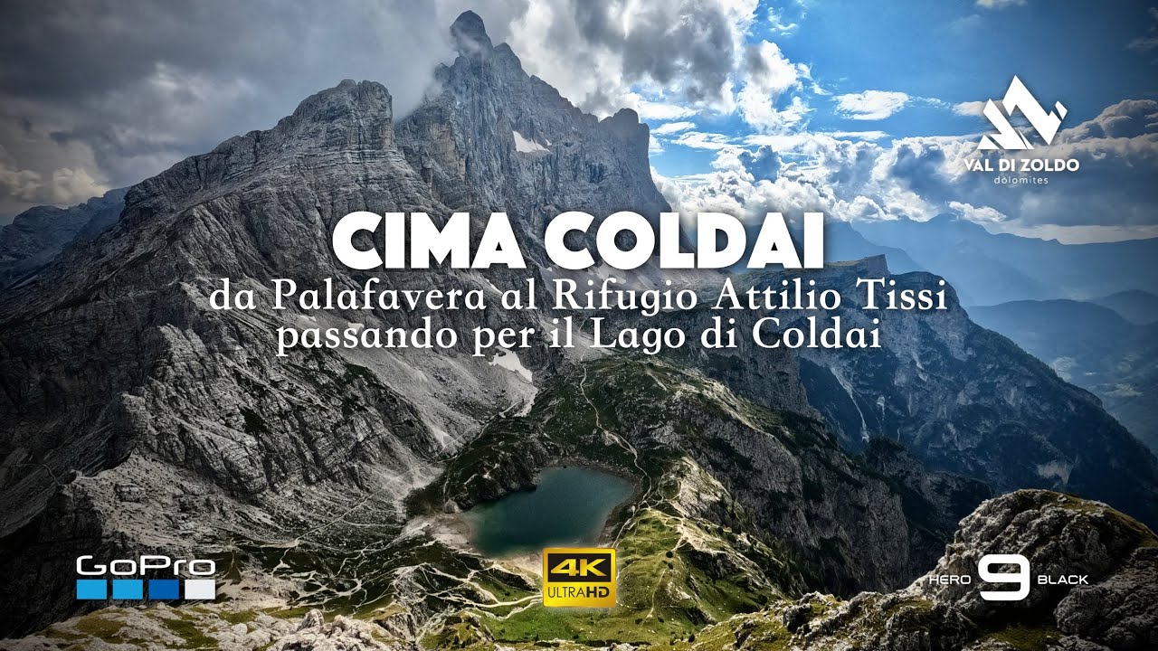 Cima COLDAI da Palafavera al Rifugio Tissi passando per il Lago di Coldai | Dolomiti di Zoldo [4K]
