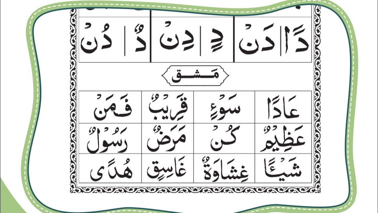 Learn noorani qaidah part -8(mashq) Zikra Quran academy l Online Quran class ll 