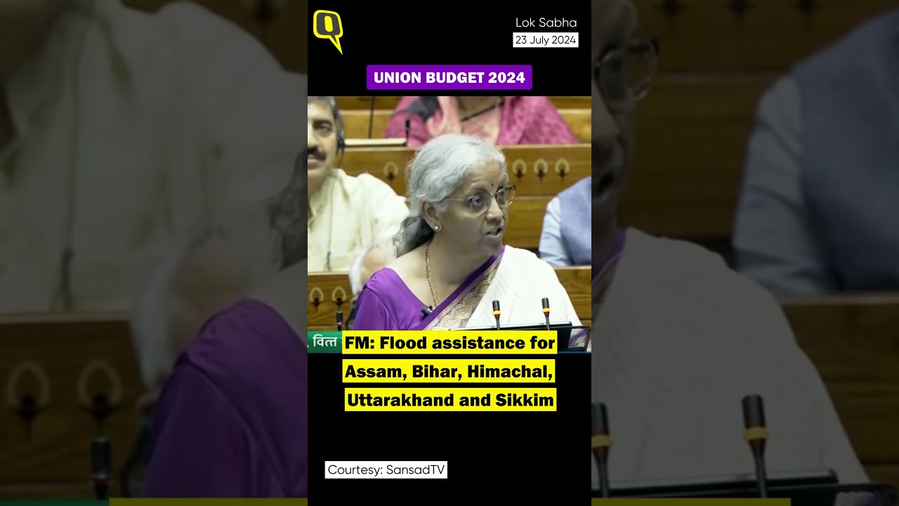 Union Budget 2024: FM Announced Financial Assistance to Flood-hit States | The Quint