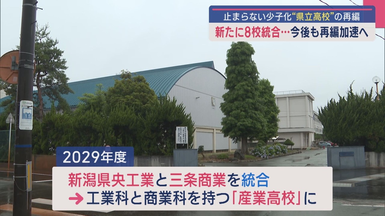 新たに8校統合、募集停止も･･･今後も再編加速へ 止まらない少子化「県立高校の再編」【新潟】スーパーJにいがた6月26日OA