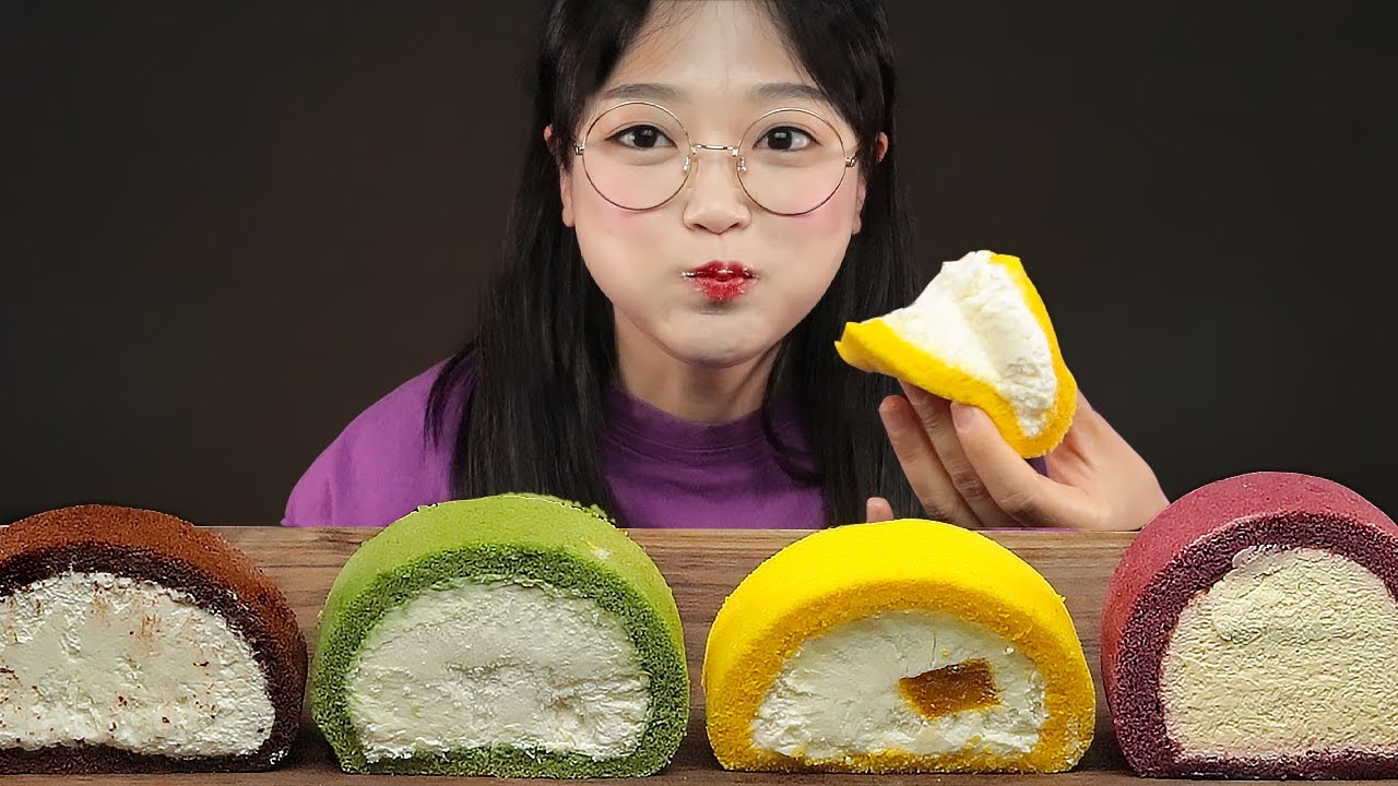 АСМР ЕДА Ролл Торт | ROLL CAKES MUKBANG