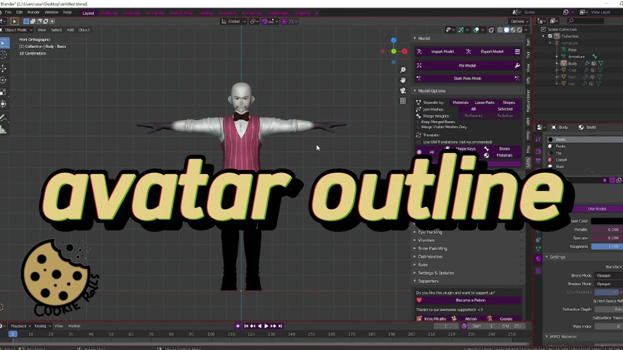 Avatar outline-Vrc tutorial