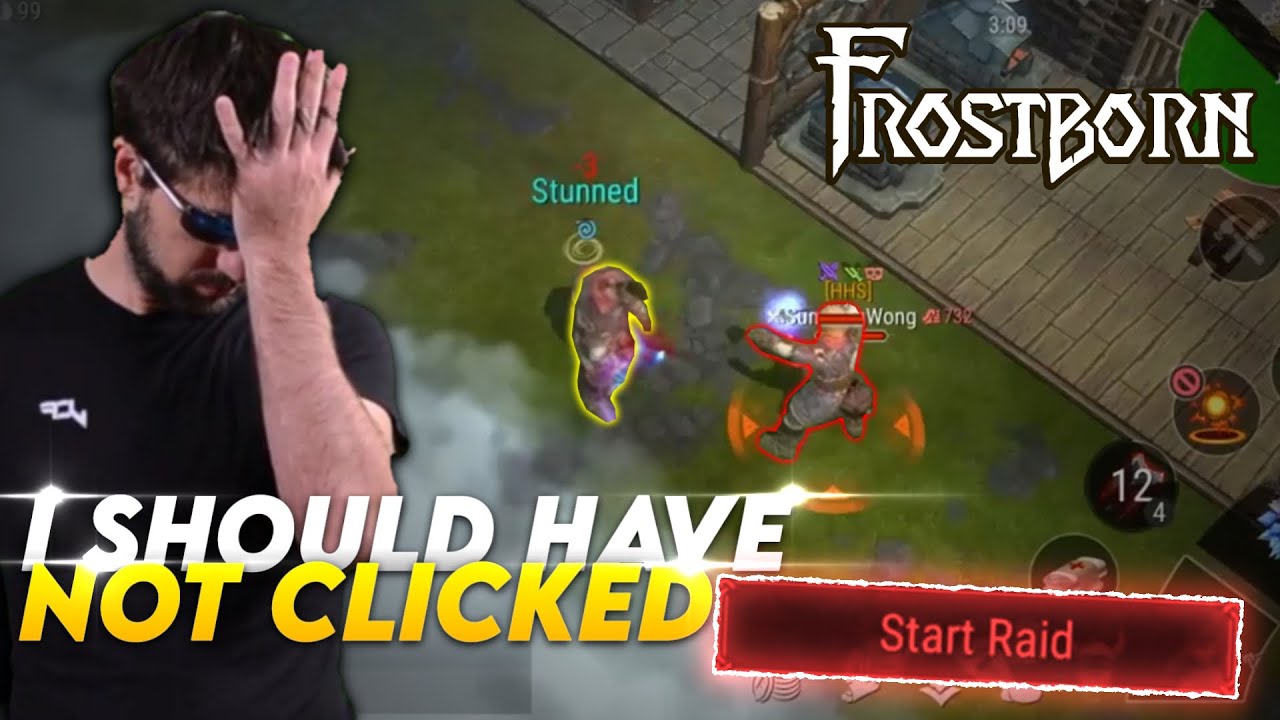 I should NOT have clicked the RAID button in Frostborn!