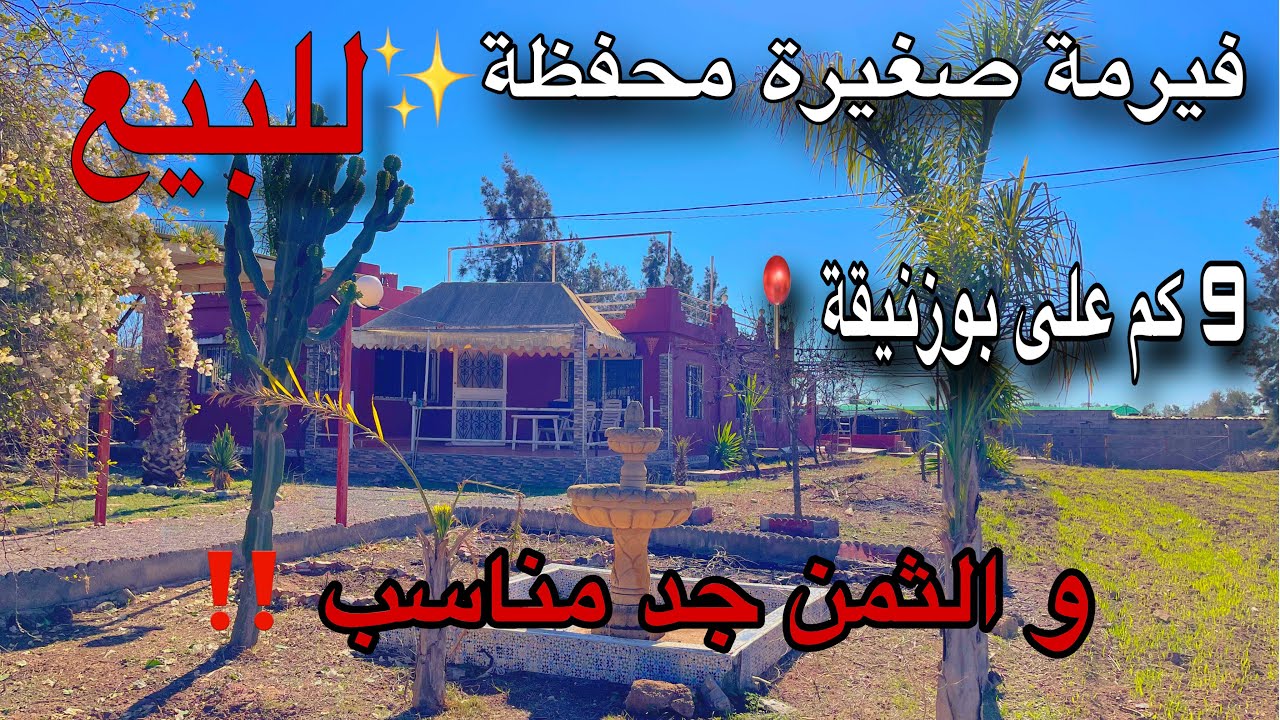 فيرمة صغيرة ✨محفظة للبيع من بوزنيقة 3000 متر فيها مسبح صغير و أشجار الفواكه