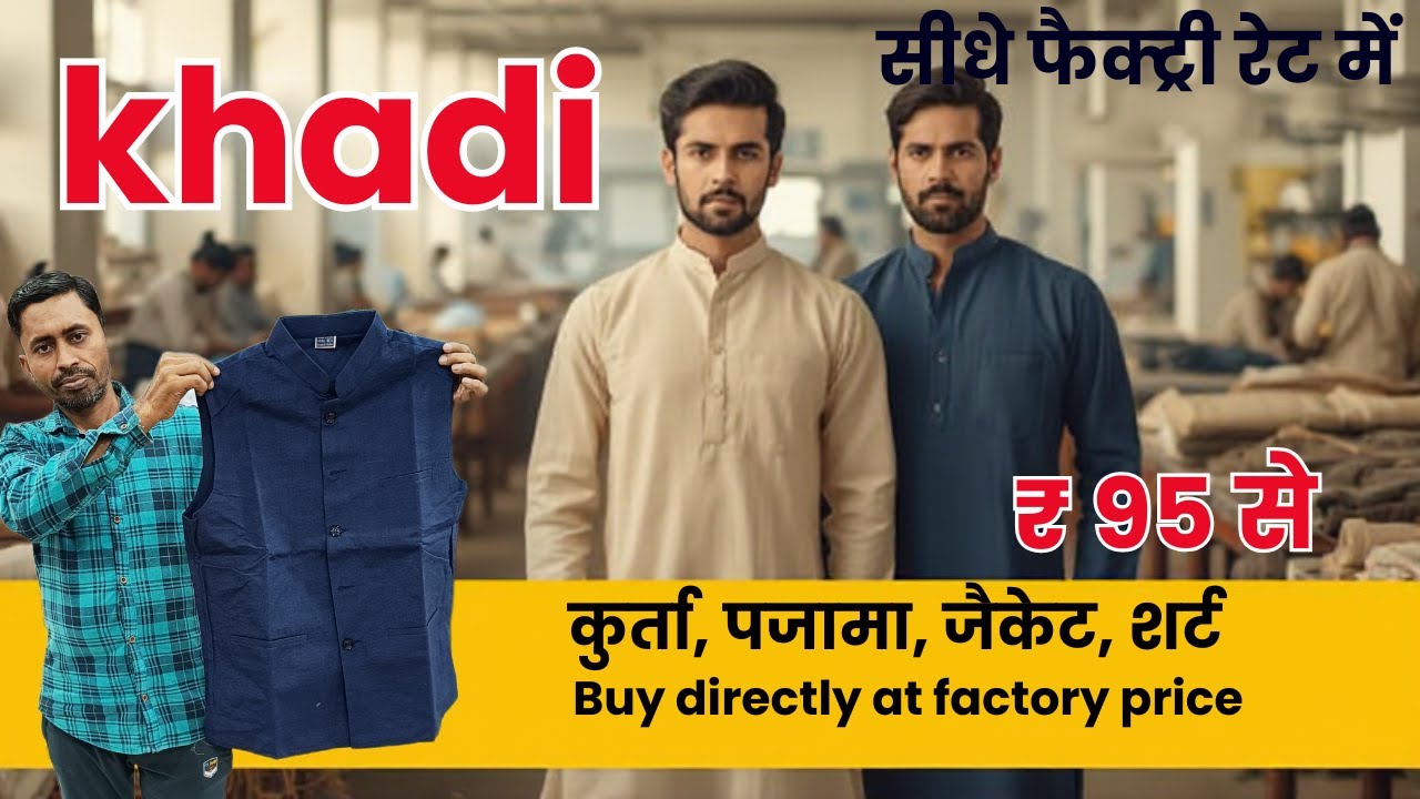 ₹95 से Kurta Manufacturer In meerut | Kurta Wholesale | Khadi Cotton Kurta Factory In Meerut