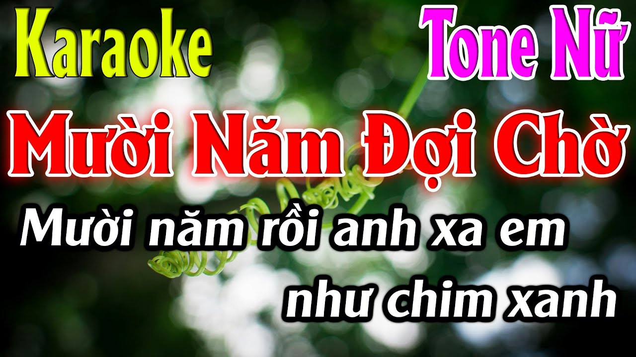 Mười Năm Đợi Chờ Karaoke Tone Nữ Karaoke Lâm Organ - Beat Mới