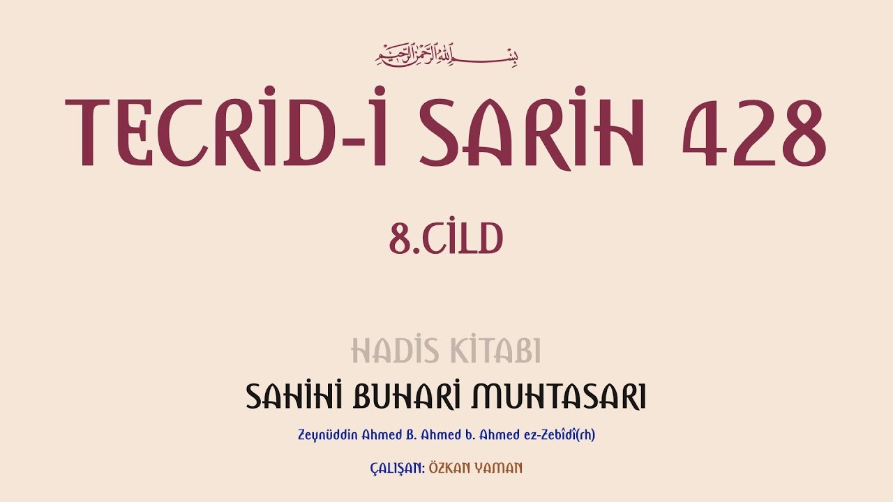 TECRİDİ SARİH 428