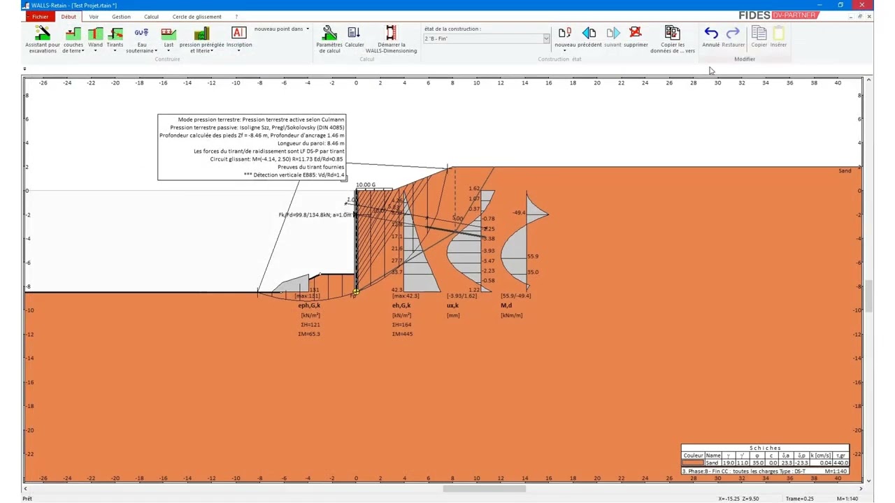 Tutoriel pour WALLS-Retain / géotechnique