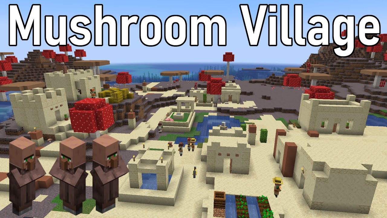 Minecraft 1.17 Seed: Mushroom Biome Village Island, Jungle, Temple, Ruined Portal, Shipwreck - Java