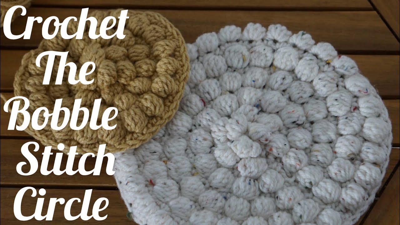 How to crochet the bobble stitch circle || updated.