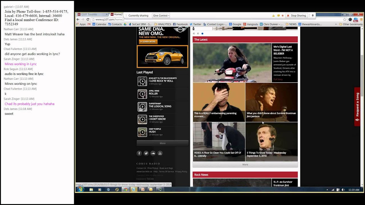 Corus Radio Blog Tool Training 090314