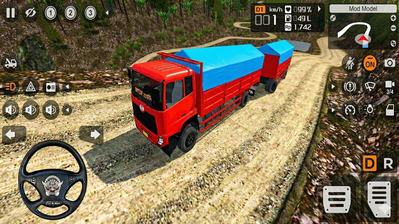 BUSSID 3D 2026 – Double Trailer Truck Offroad Challenge