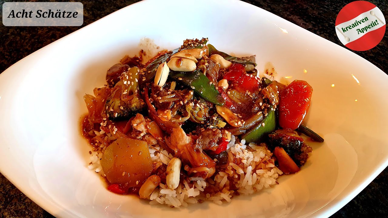 REZEPT: Acht Sch&auml;tze | Acht Kostbarkeiten | Chinesische K&ouml;stlichkeit im Wok😋
