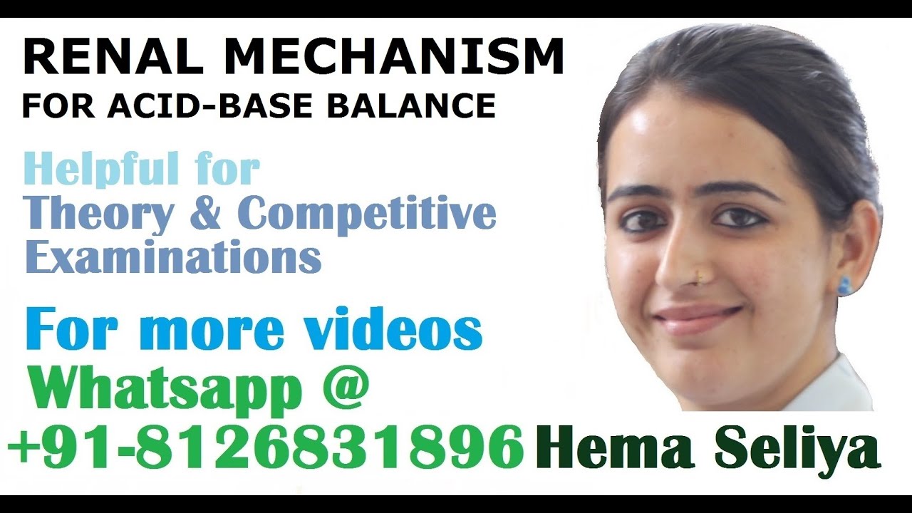 RENAL MECHANISM FOR ACID-BASE BALANCE