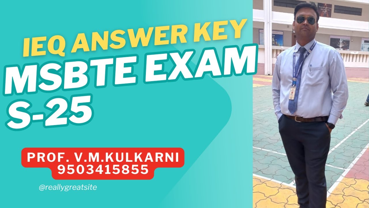 IEQ Answer Key MSBTE Summer Exam 25