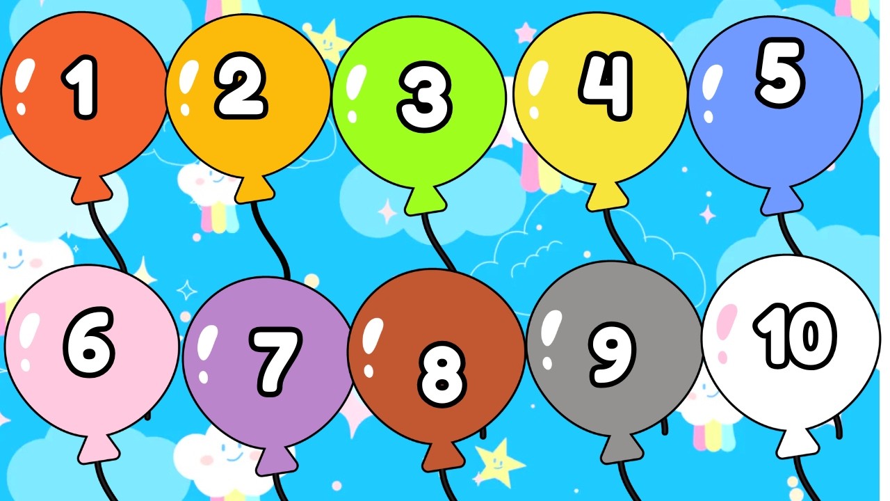 Counting Balloons for Kids | Count from 1 to 10 | Balloons