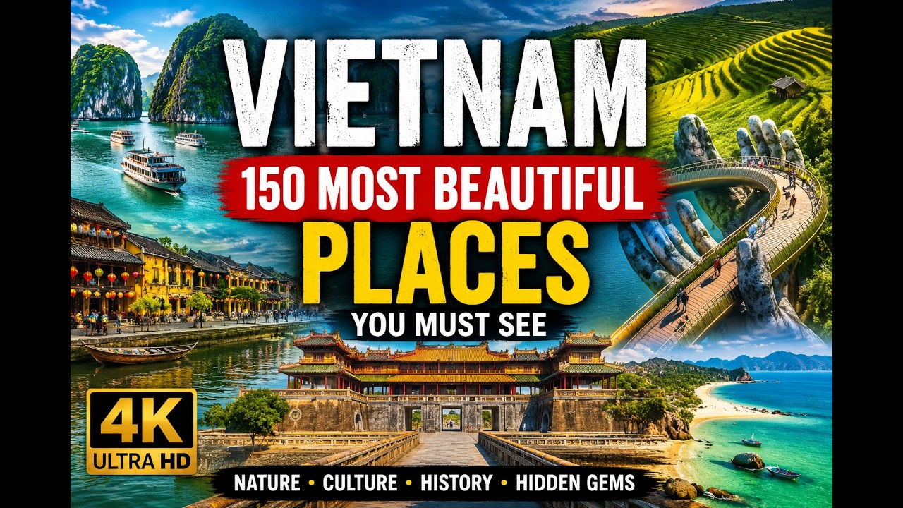 Vietnam in 4K 🇻🇳 | 150 Most Beautiful Places You Must See | World Wonders