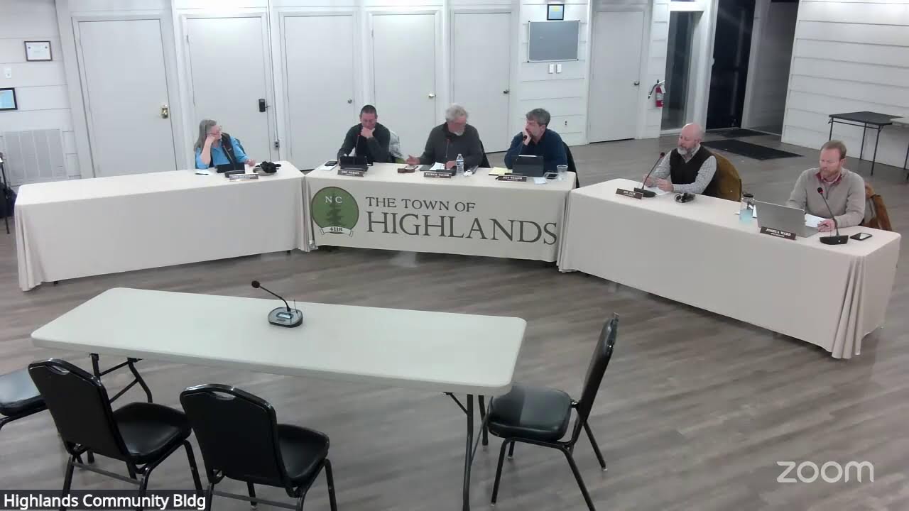 Town of Highlands Regular Board of Commissioners Workshop - January 15, 2026