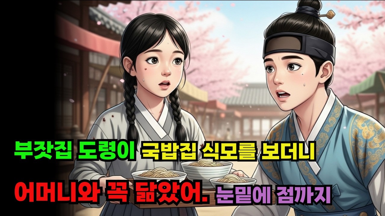 부잣집 도령이 국밥집 꼬마식모를 보고 깜짝 놀라,어머니와 꼭 닮았네.눈 밑에 점까지.야담 | 민담 | 옛날이야기 | 수면동화| 오디오북