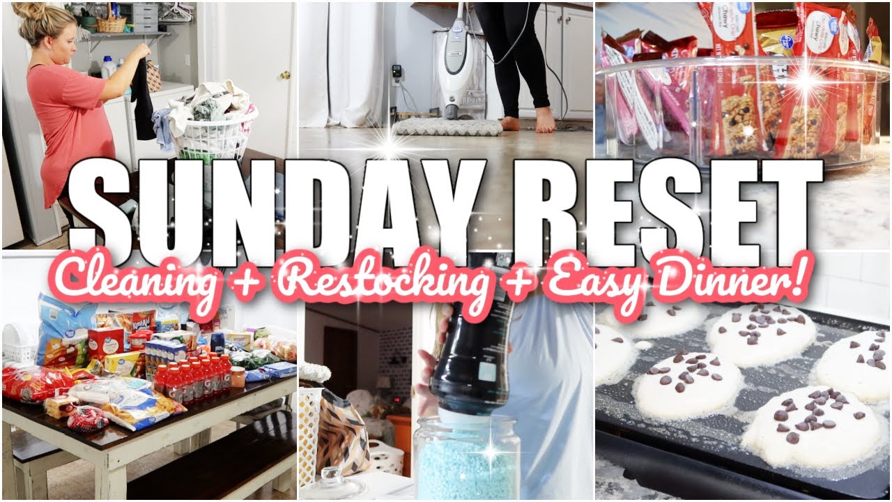 ✨SUNDAY RESET ✨ \\ CLEANING + RESTOCKING + DINNER IDEA!