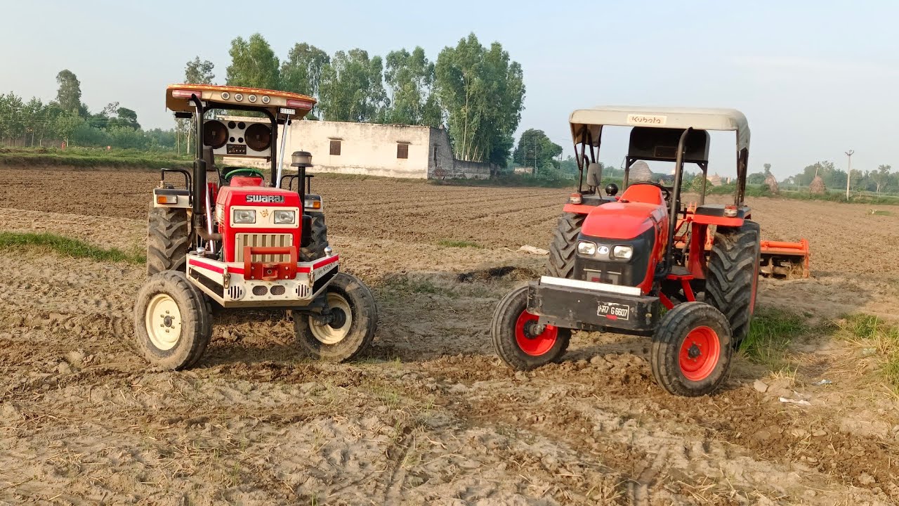 Swaraj 855 18 ki Harrow vs Kubota 5501