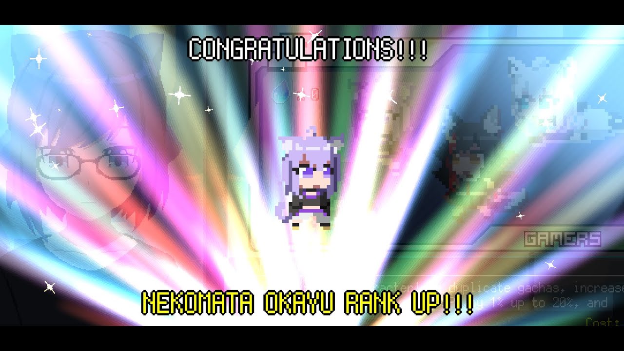 【HoloCure】Nekomata Okayu - G Rank OFF / Hardcore(1 HP) / Halu lv. 5 - STAGE 1(HARD) ENDLESS MODE