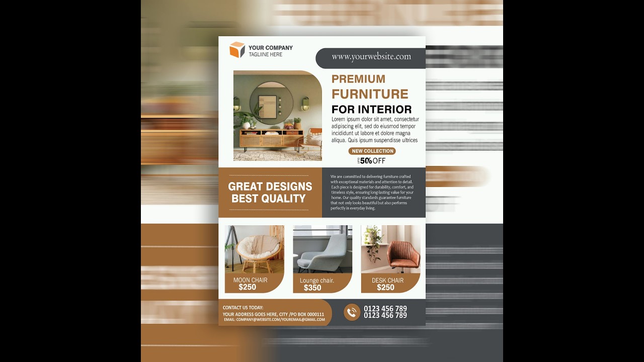 Photoshop tutotial: Furniture company flyer