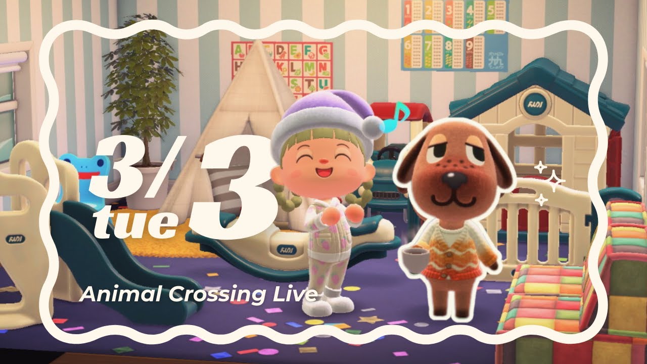 あつ森ライブ | 3/3 tue のんびりいつものたぬき島🐻新しい月のはじまり！