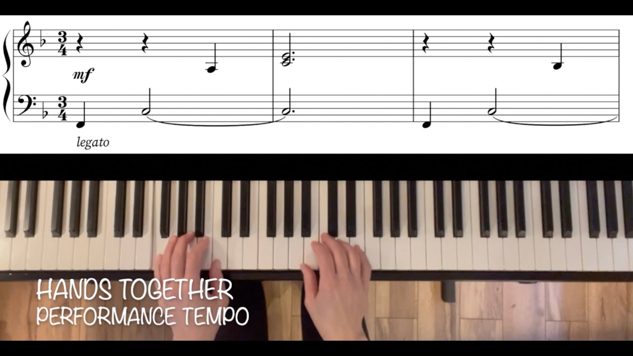 Dennis Alexander, Sweet Jasmine, RCM level 1. Easy, four part piano tutorial and practice aid.