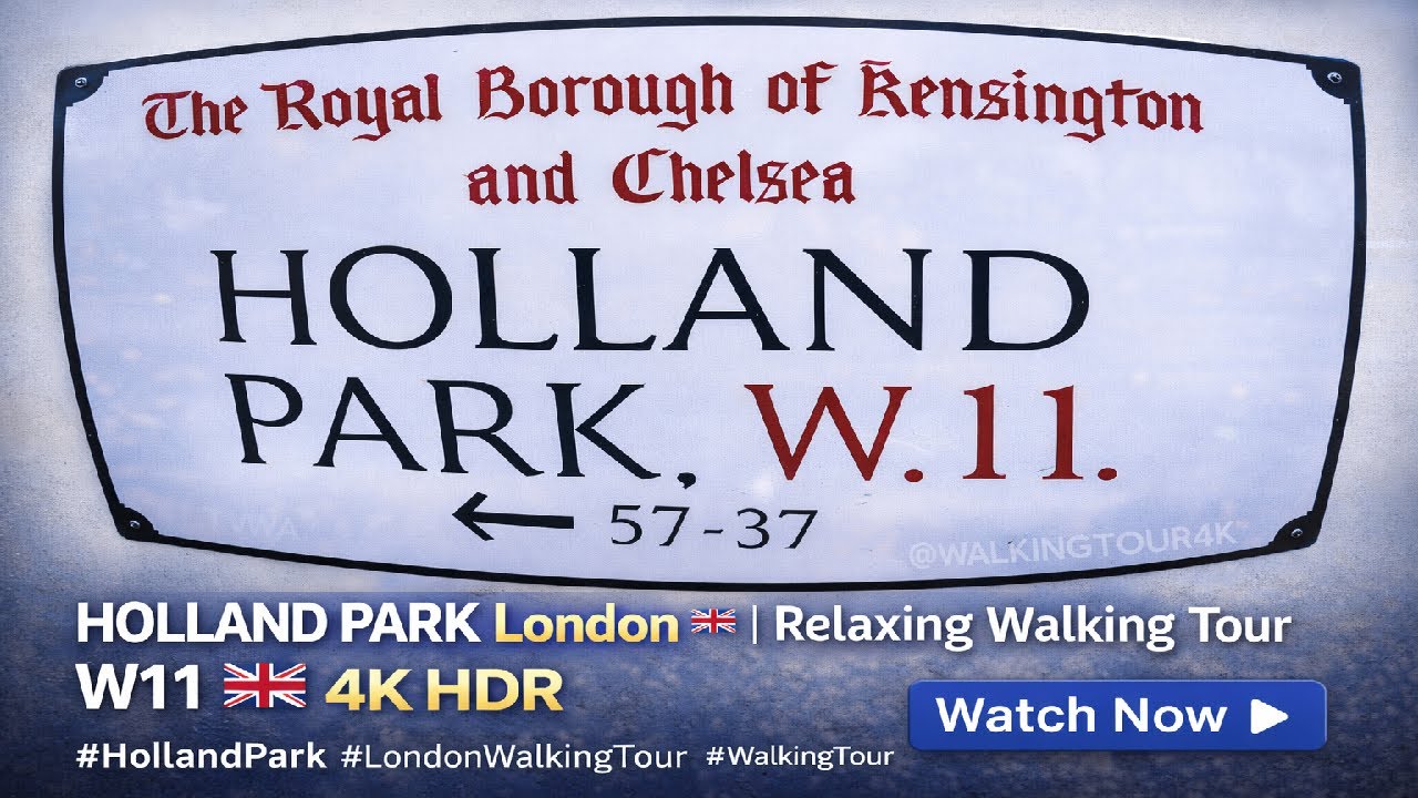 HOLLAND PARK London 🇬🇧 | Relaxing Walking Tour W11 🌳 4K HDR