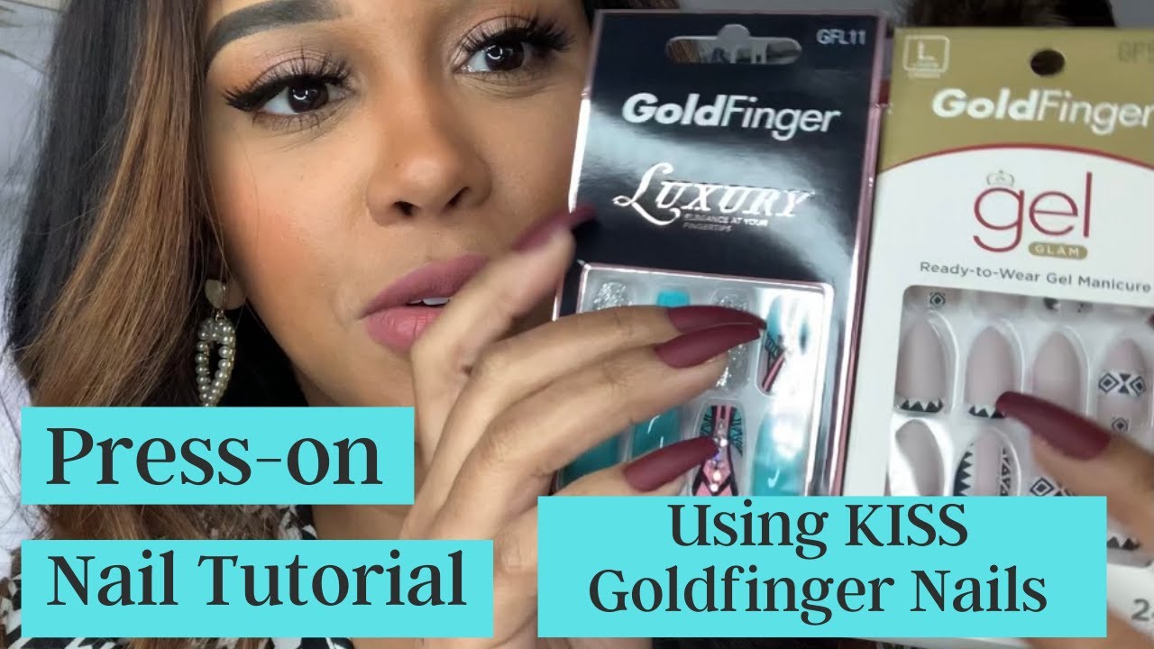 Как наносить накладные ногти Press On Nail. Учебное пособие &mdash; с использованием KISS Goldfinger Nails *Очень просто и легко*. От начала до конца.