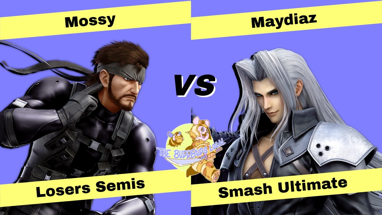 The BuddBuds Local #28: Losers Semis - Mossy (Snake) Vs. Maydiaz (Sephiroth) SSBU