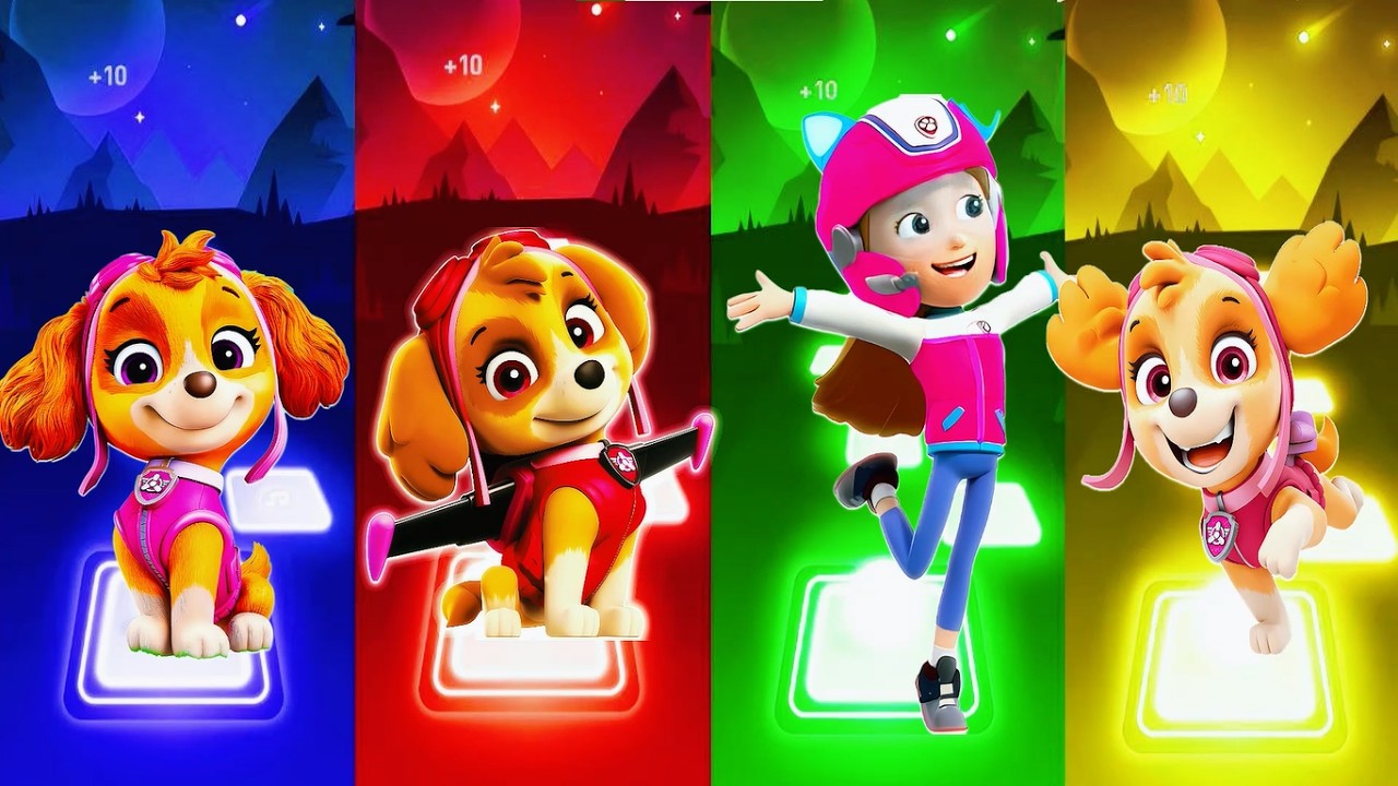 Marshall VS Paw Patrol VS Ryder VS Rubble - Tiles Hop EDM Rush8